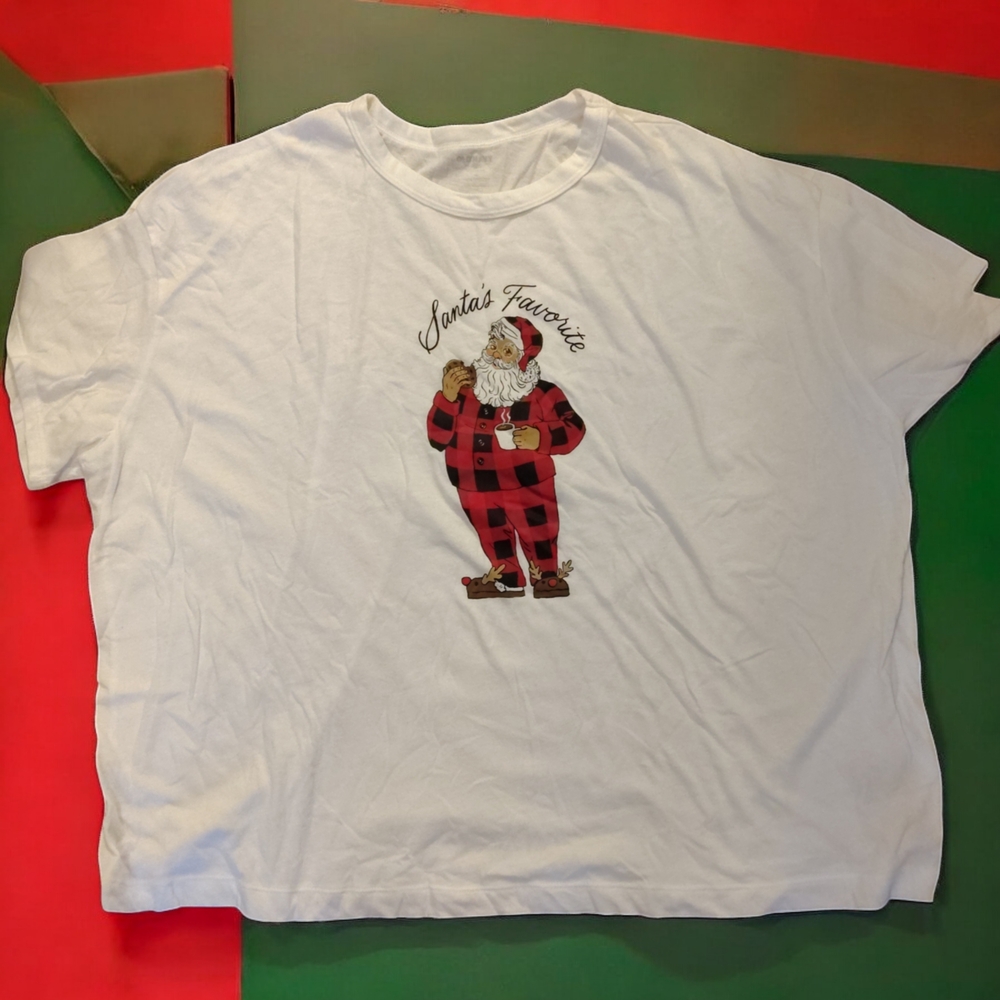 🎅 Old Navy “Santa’s Favorite” Tee – Size 3X – Christmas Graphic Shirt